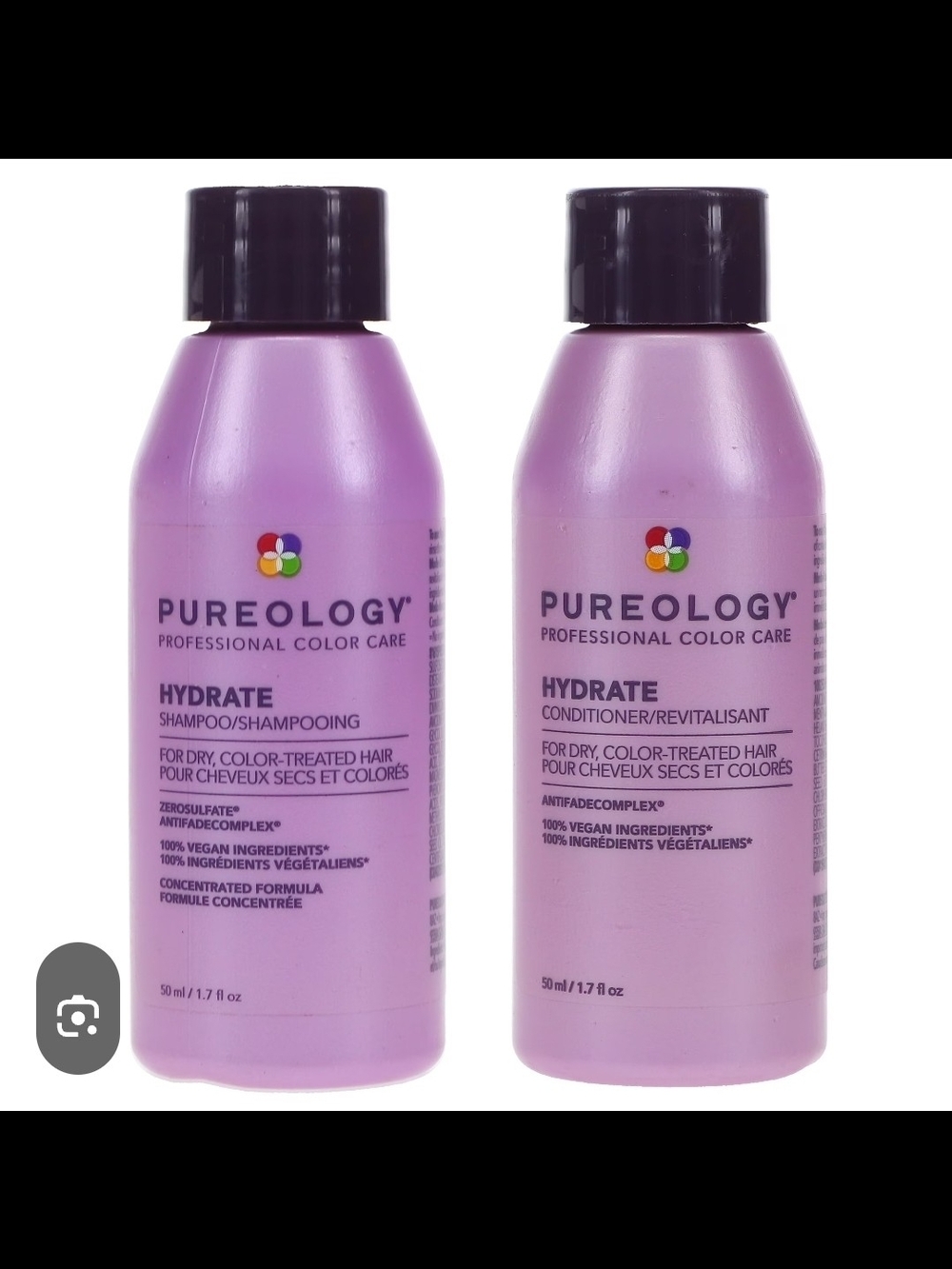 NIB $22 Shampoo & Conditioner By Pureology Hydrate Travel Size 1.7fl Oz Each